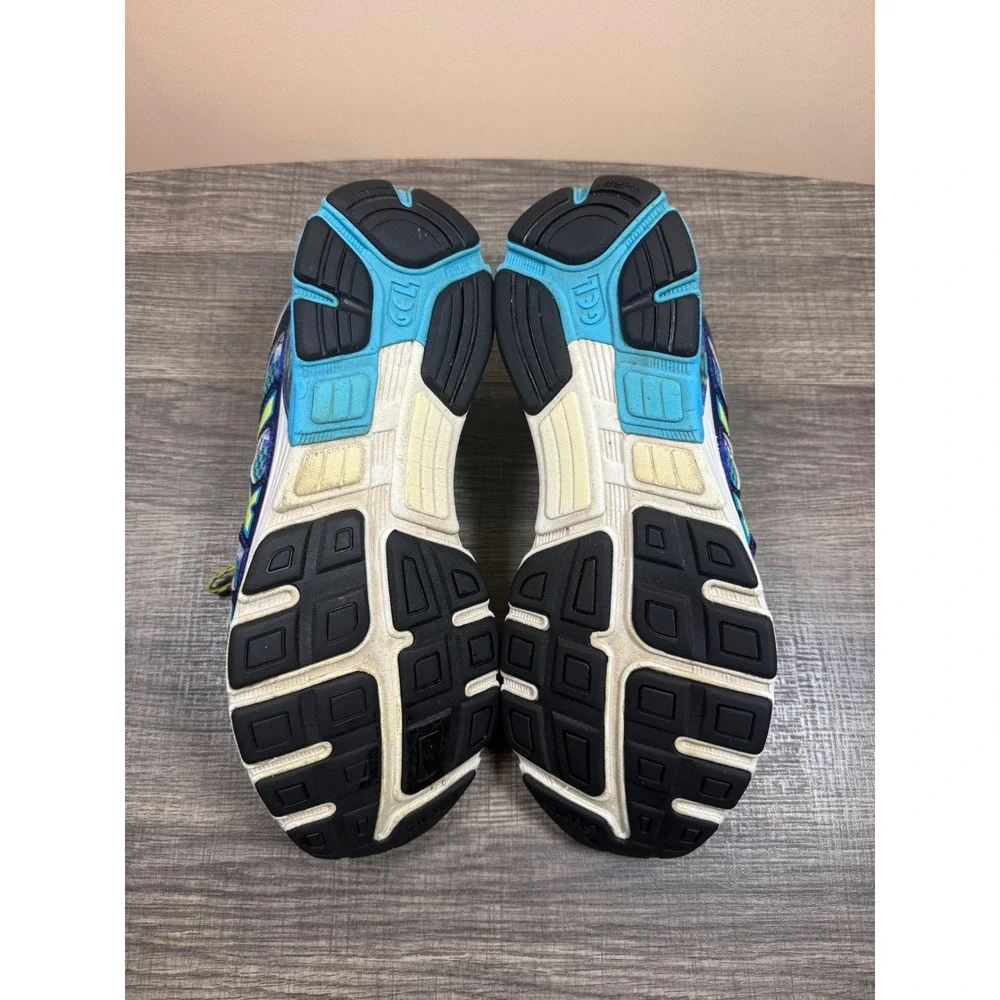 ASICS Gel-Kayano 20 Womens Running Shoes Teal Blue Lime Geometric T3N7N Size 10
